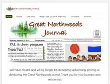 Tablet Screenshot of greatnorthwoodsjournal.com